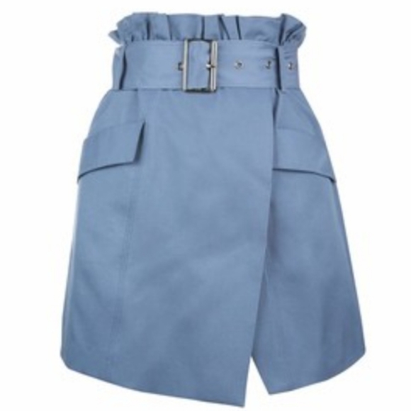 J. Ing Tina Blue Wrap Skirt - Picture 1 of 3
